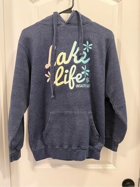 Navy 'Lake Life' Hoodie Sweatshirt